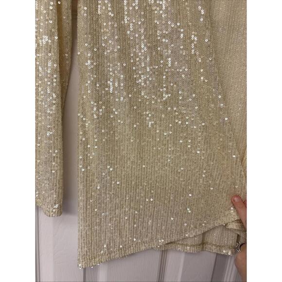 Altar'd State Ivory Open Duster Cardigan Size L. Holiday, Wedding, Party. - Picture 4 of 7